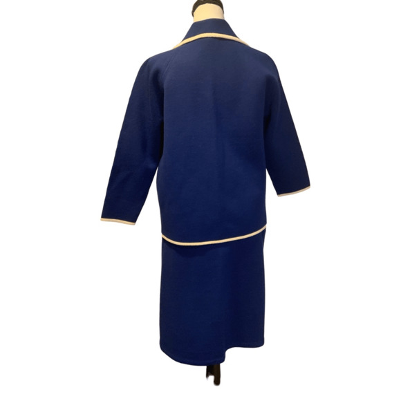 Skirt Blazer Suit Wool Vintage 2pc - Picture 2 of 11